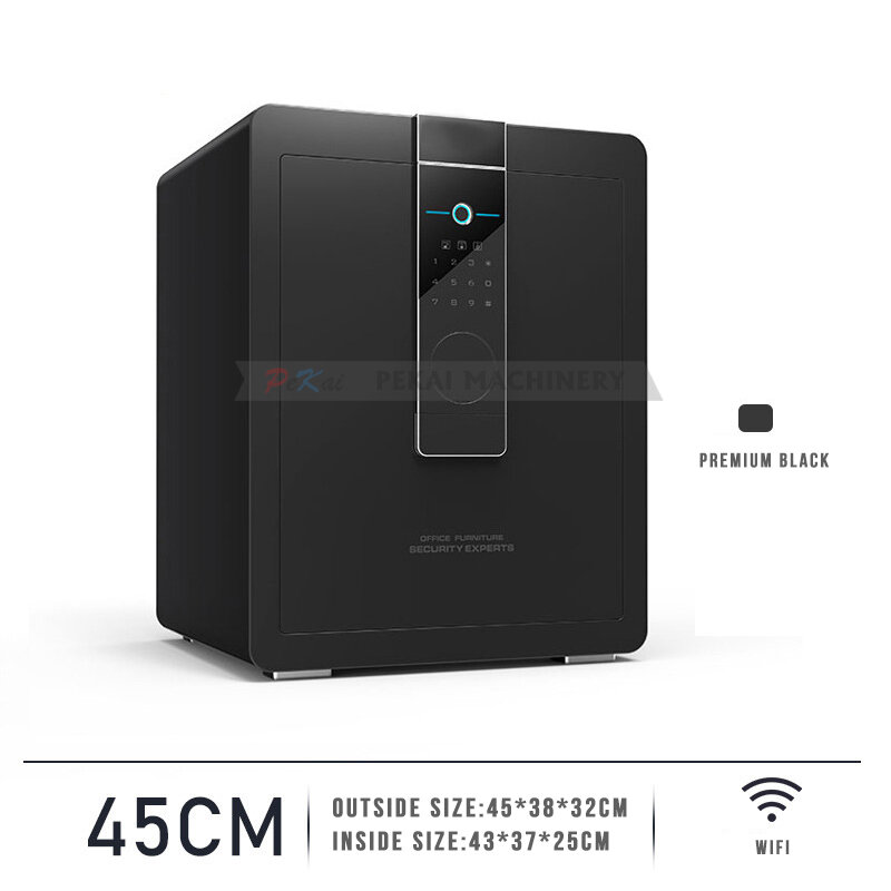 Alloy Steel Password and Fingerprint Safe para casa, Wi-Fi, alta qualidade, cofre de negócios, 45cm
