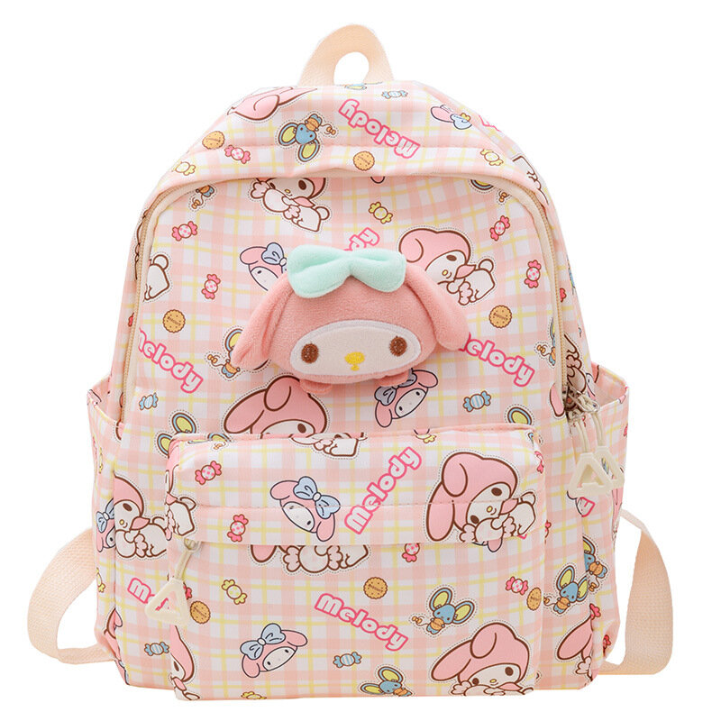 Корейский рюкзак Hello Kitty для мальчиков и девочек, новинка весны 2024, детский школьный рюкзак с героями мультфильмов, вместительный рюкзак для детского сада