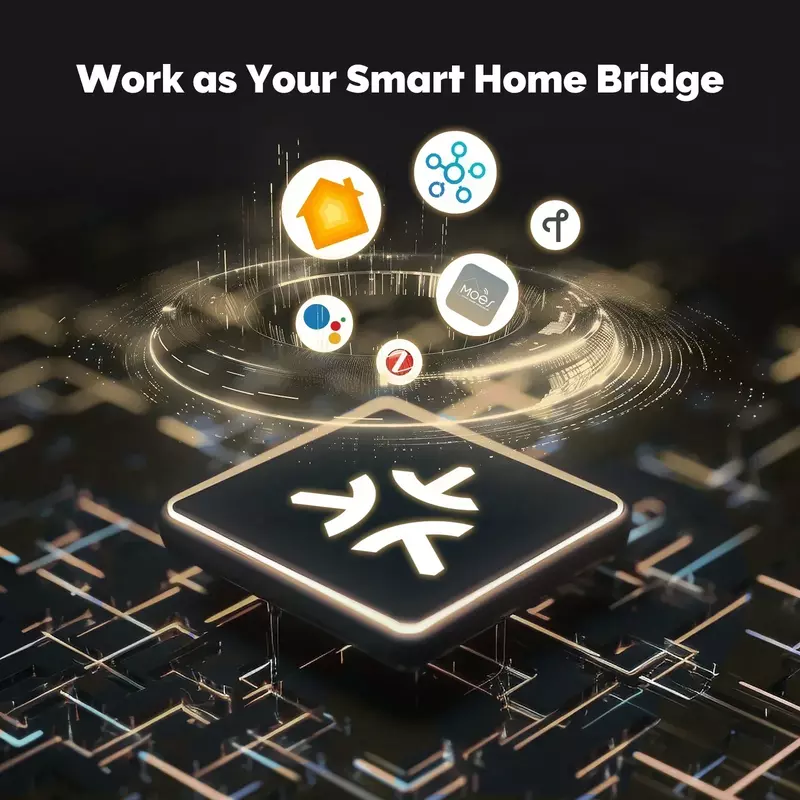 MOES-Tuya Zigbee Matter Thread Gateway, Smart Home Bridge Matter Hub, compatible con Control de voz, Siri Homekit, Smartthings, Google, Alexa