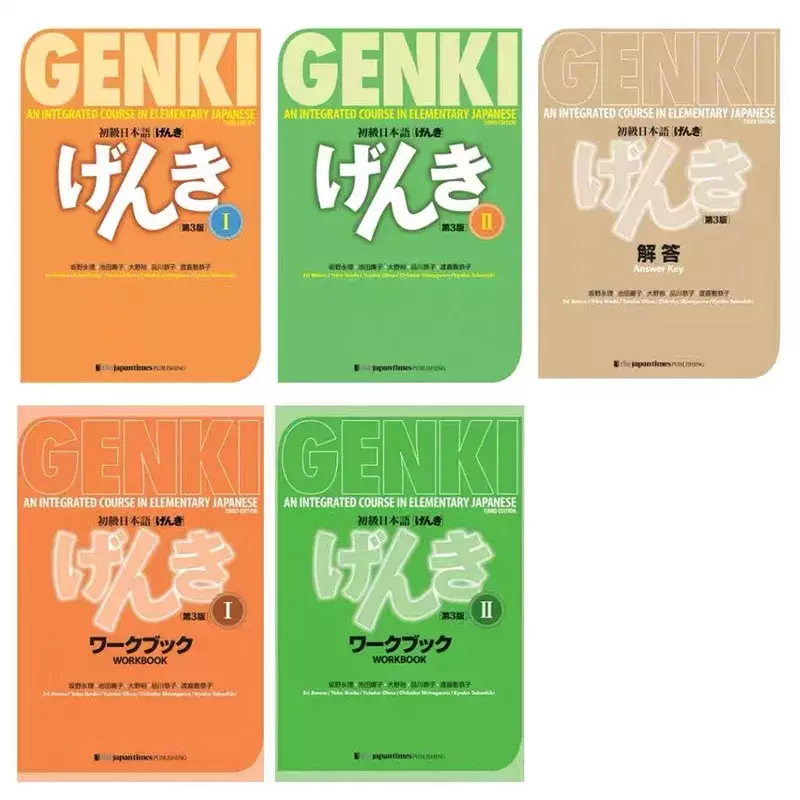 GENKI the 3 Edition Textbook+Workbook+Answer Key An Integrated Course in Elementary Japanese Learning Book