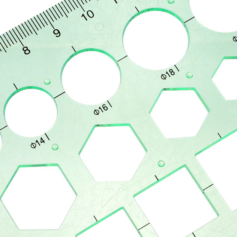 2 шт. геометрический шаблон для измерения формы трафареты для рисования Геометрическая линейка
