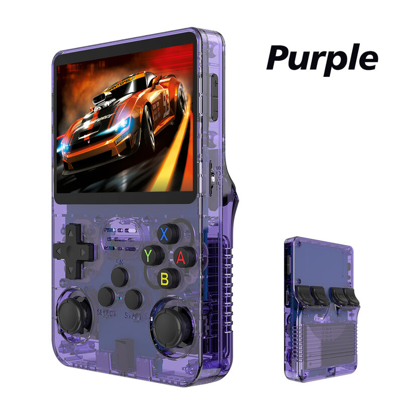 R36S Console de videogame portátil retro, sistema Linux, 3,5 "tela IPS, R35s Pro, Pocket Video Player portátil, 64GB Jogos