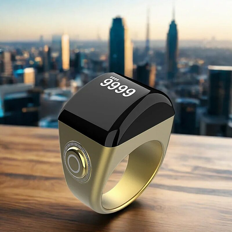 Equantu tasbin มุสลิมรอมฎอนของขวัญ zikr LED Design Azan Ring Smart COUNTER