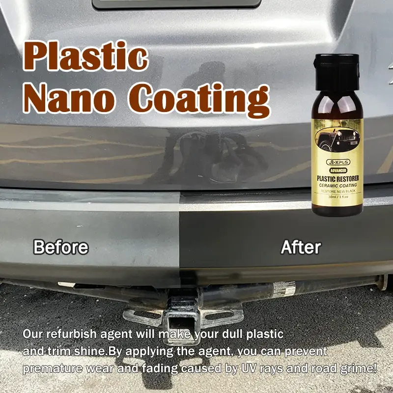 Car Plastic Trim Restorer Ceramic Coating 2-3 Years Protect Long-Lasting Repair Whitening Back To Black Plastic Rubber Coat Care