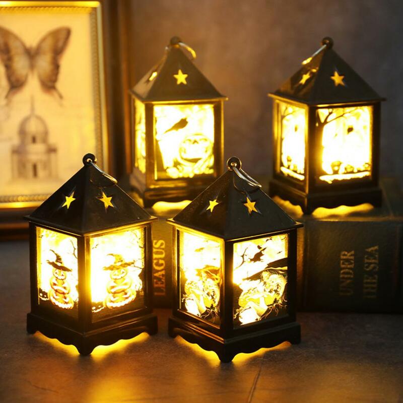 Lanterna di Halloween alimentata a batteria Decoative Halloween Night Light lampada a Led a fiamma simulata decorazioni per la casa per esterni