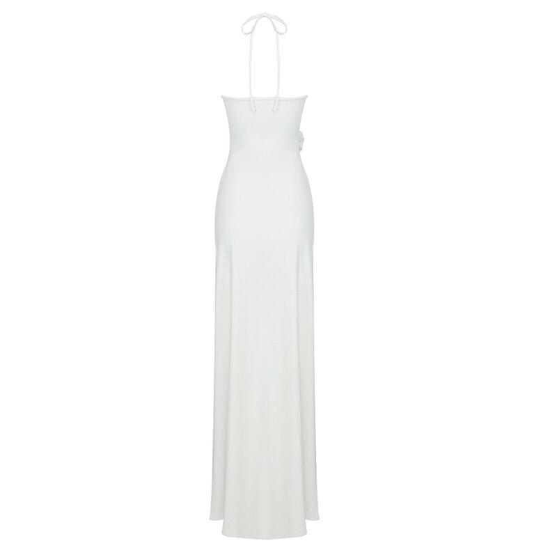 Robes de soirée blanches évidées pour dames, robes de fantaisie sexy, vente en gros, nouveau, livraison directe