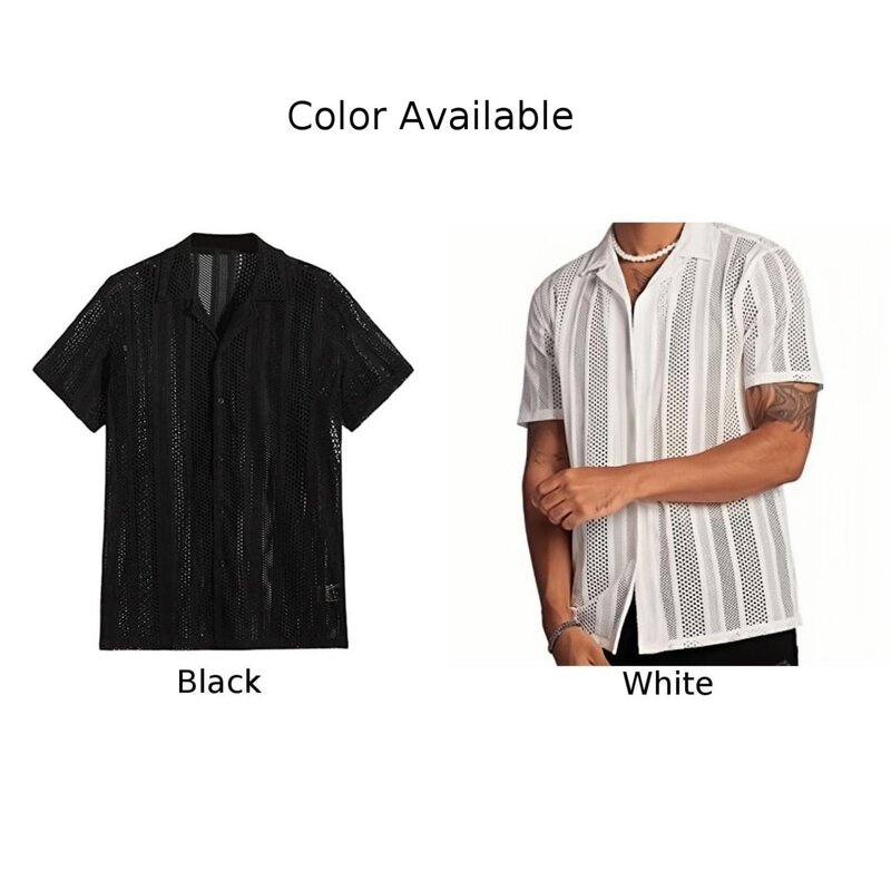 Zupełnie nowa moda wysokiej jakości szeroko stosowana niedroga koszula męska koszula cienka oddychająca drążą męska przepuszczalność