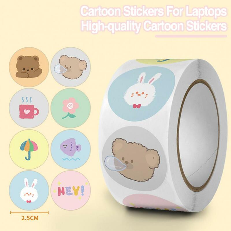 Desenhos animados decorativos adesivos para laptops, bonito anime urso e coelho adesivos, DIY Vinyl Art para Scrapbooking e laptop