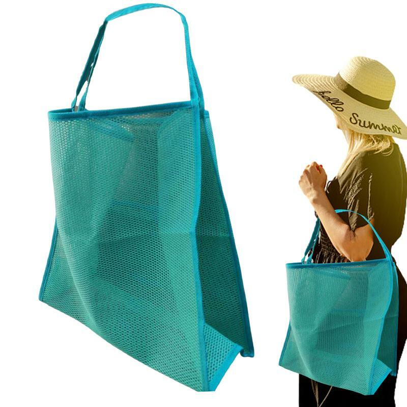 Bolsa de malha de um ombro para compras, moda, grande capacidade, bolsa de armazenamento oca, bolsa de praia, cozinha