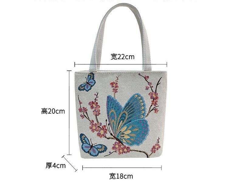 กระเป๋าถือถักแบบลำลองสำหรับผู้หญิง, 2024กระเป๋าขนาดถือได้ใหม่ย้อนยุคปักกระเป๋าไนล่อนสะพายไหล่กระเป๋าถือแบบเล็ก bolsas femininas
