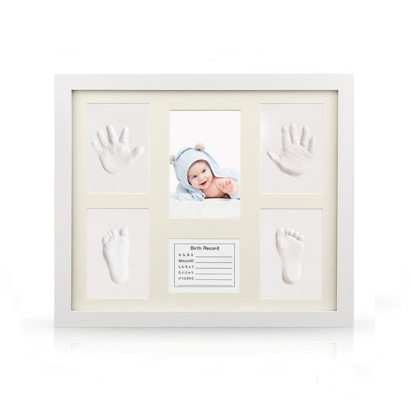 Kit de impresión de huella de bebé, marco de fotos de bebé, almohadilla de tinta de mano para recién nacido, recuerdos de bebé, regalos de cumpleaños