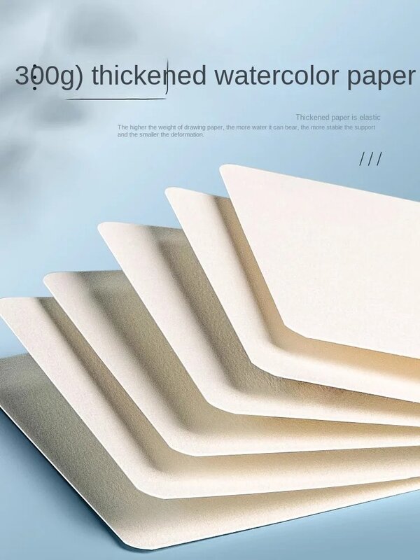 โปสการ์ดกระดาษสีน้ำทรงกลมสี่เหลี่ยมขนาด20/40/50/60/100แผ่นสำหรับใช้ในโรงเรียนงานจิตรกรรมกระดาษลงสีน้ำ