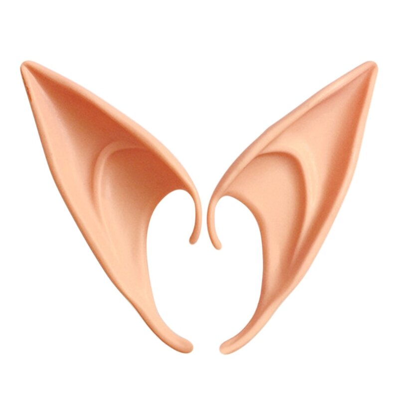 1 paire d'oreilles d'elfe en Latex haute Simulation pour Halloween, fausses oreilles douces et inoffensives, accessoires