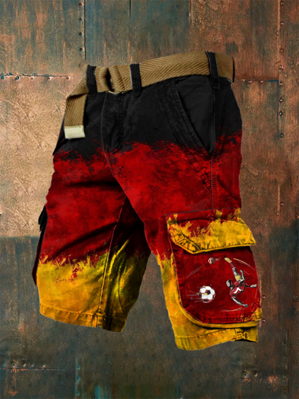 Pantalones cortos deportivos con estampado de bandera en 3d, monos informales a la moda, novedad de verano