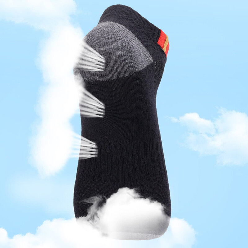 5 Pairs Men's Socks Summer Autumn Mesh Breathable Casual Ankle Sock Sweat-absorbing Deodorant Short Tube Men Sports Socks