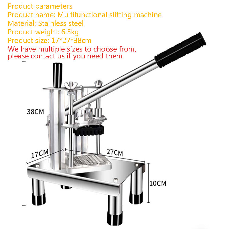 PBOBP Kitchen Manual Vegetable Cutter Potato Cutter French Fries Cutter Machine For Gadgets Stainless Steel Potato Slicer