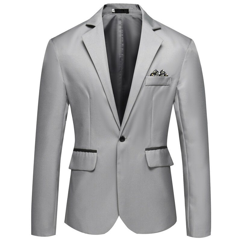 2024 nowa męska moda biznesowa koreański dżentelmen wełniany dżentelmen Trend Slim styl Hong Kong brytyjski styl Casual marynarka ślubna