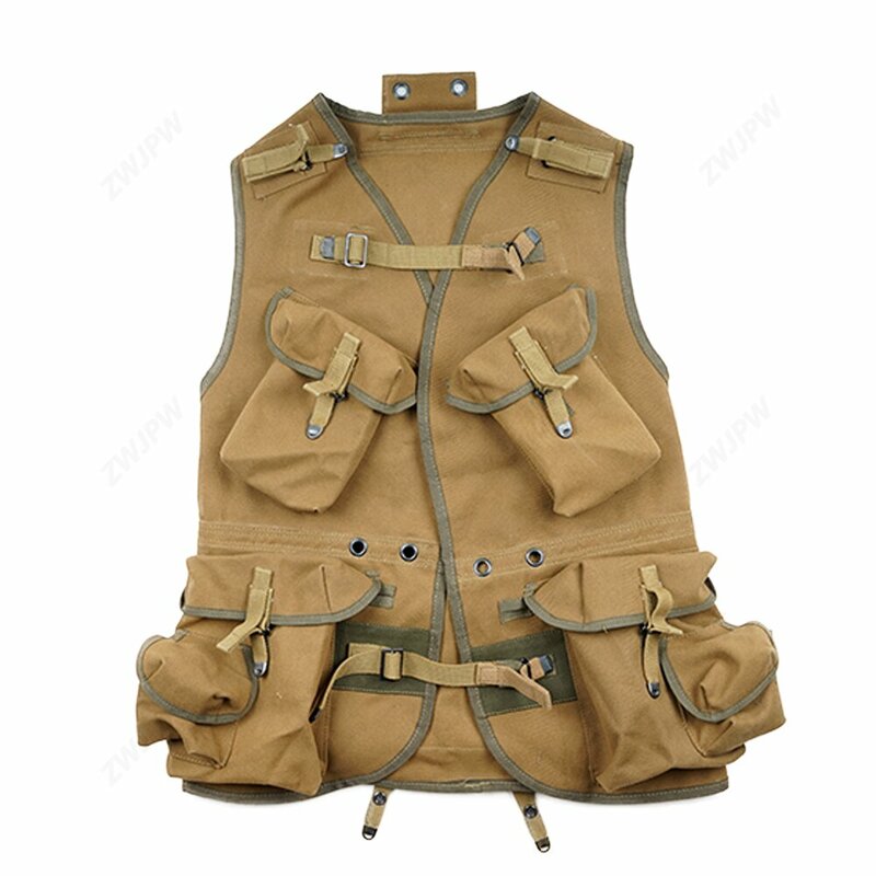 WW2 US ARMY D- DAY ASSUAULT VEST KHAKI AND ARMY GREEN REPLICA -
