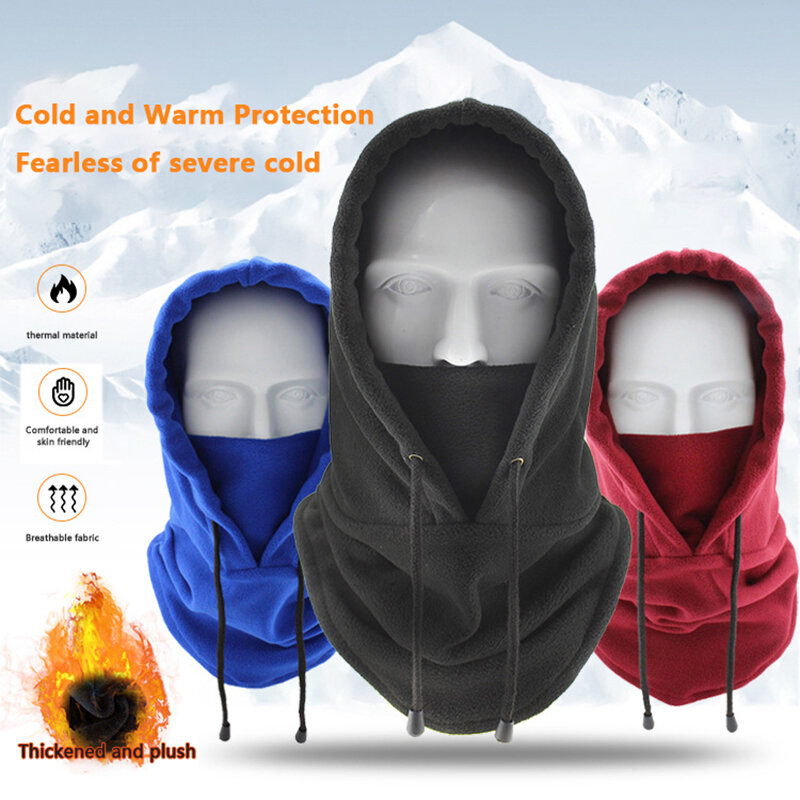 Windproof frio acolchoado capuz máscara, chapéu quente de pelúcia, ciclismo boné, chapéu de esqui, qualidade, novo, inverno