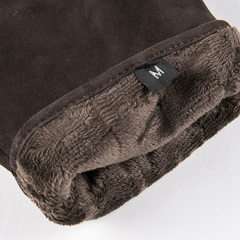 GOURS-guantes de piel auténtica para hombre, manoplas de piel de cabra de ante auténtico, cálidas y suaves, para invierno, a la moda, para conducir, GSM023