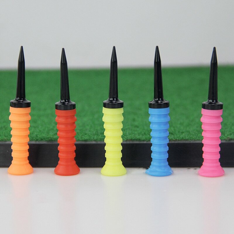 10 buah kaus bola Golf Bouncy elastis, rak bola Golf praktis praktis praktis praktis dan ringan, aksesori latihan warna acak