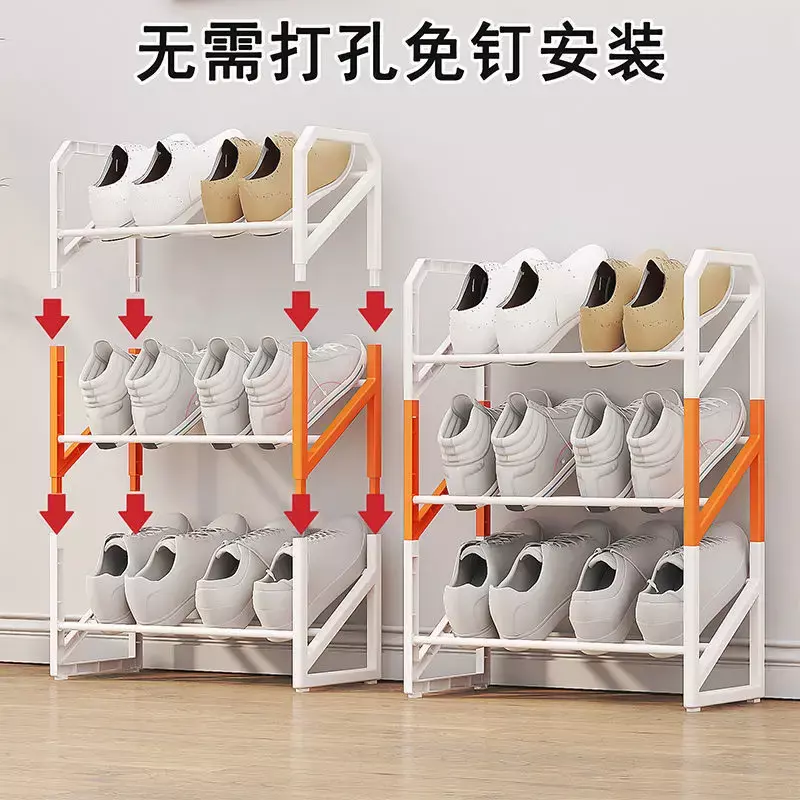 Simples Dustproof Shoe Cabinet, prateleira de sapato sólido, dispositivo de armazenamento de vários andares, dormitório dormitório dormitório