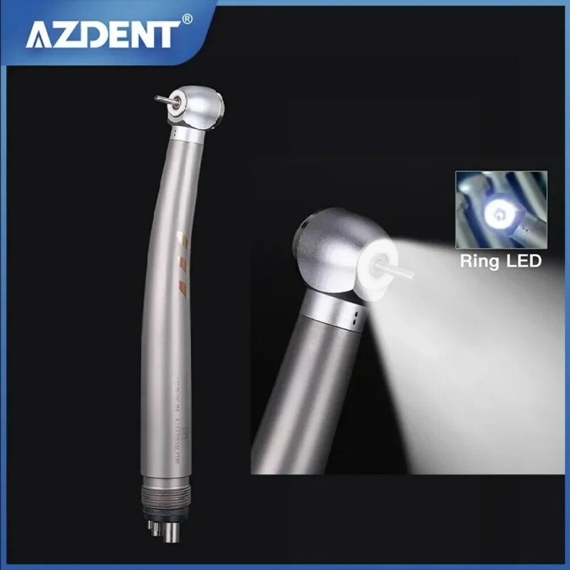 Anel Shadowless Dental E-Generator Handpiece LED de alta velocidade, Cabeça padrão, Botão, Rolamento de cerâmica Handpiece