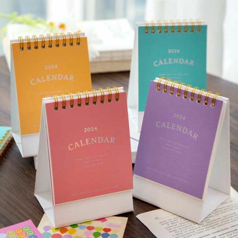 Daily Planner Desk Calendar Agenda Organizer Weekly Schedule 2024 Calendar Dopamine Color 365 Days Desk Stationery Supplies
