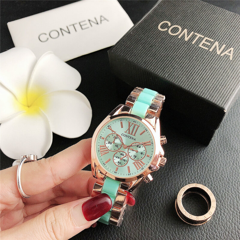 2024 New Luxury Brand Fashion Women's Quartz Watch Rose Gold Simple Leisure Waterproof Luminous Date Stainless Steel Watch