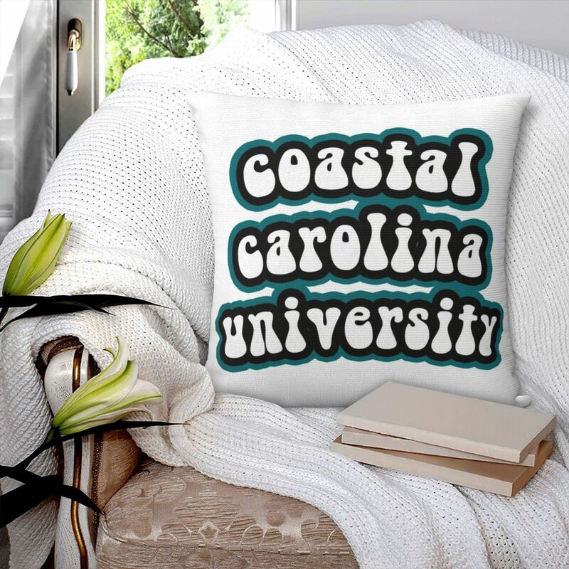 Coastal Carolina Square Pillowcase Polyester Linen Velvet Pattern Zip Decor Throw Pillow Case Car Cushion Case