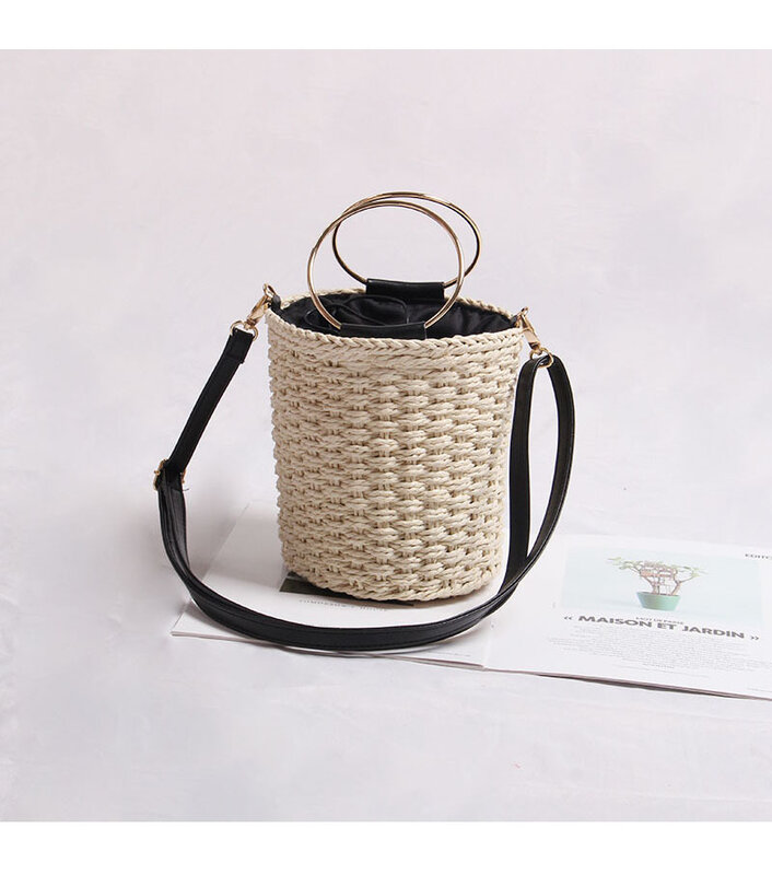 Новинка 2022, японская плетеная Сумка из соломы, женская сумка-мессенджер серии Sen, новая летняя универсальная сумка-мешок в западном стиле