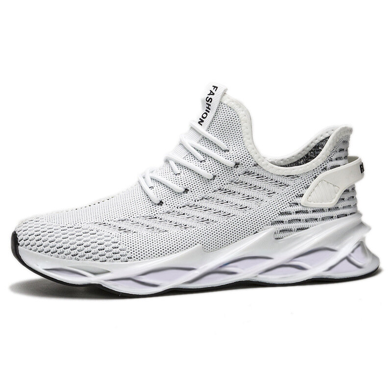 Men's Shoes Spring 2022 New Foreign Trade Soft Bottom Breathable Casual Shoes Flying Woven Casual Sports Shoes