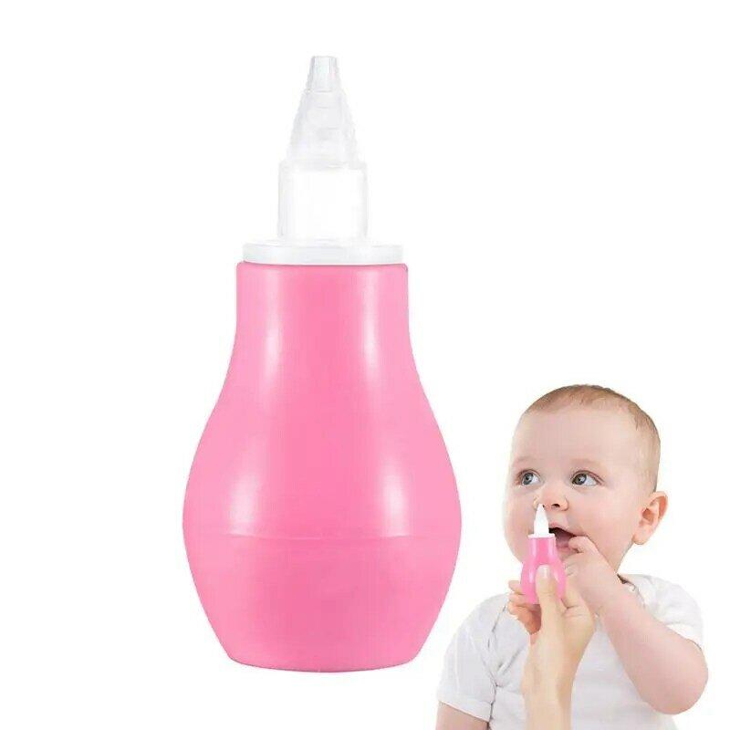 Aspiratore nasale neonato aspirazione sottovuoto detergente per naso che cola bambini riutilizzabili sollievo dalla congestione del naso lampadina flessibile per bambini