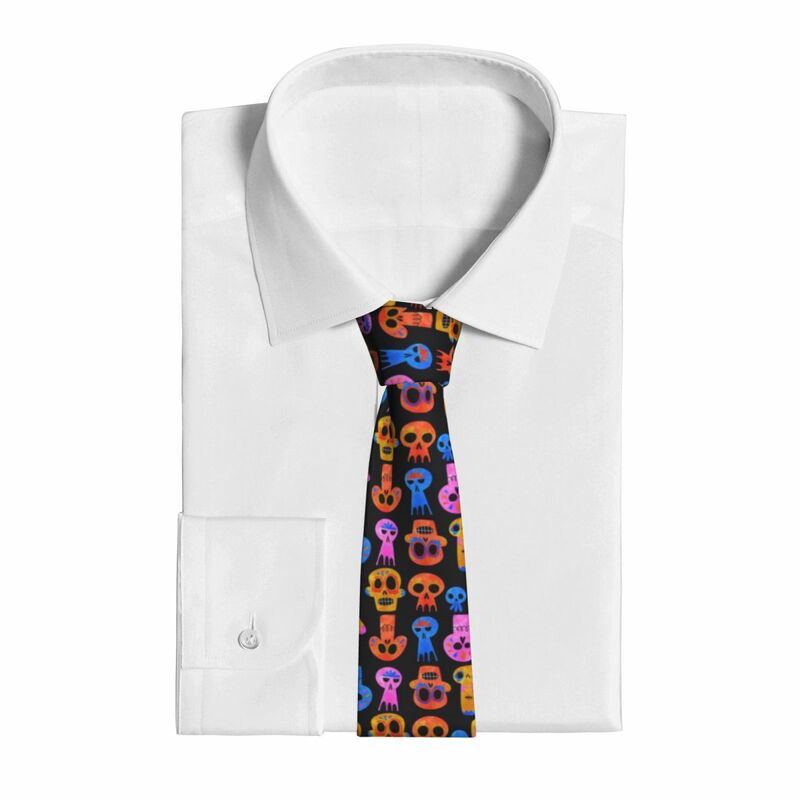 يوم ربطة عنق جمجمة الهيكل العظمي الميت ، ربطة عنق الوجوه المبتسمة ، إكسسوارات الملابس