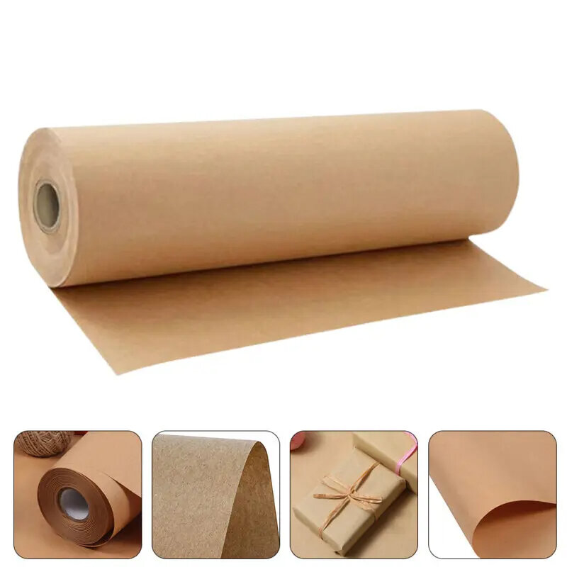 32.8ft Brown Kraft Paper, Ideal for Gift Wrapping, Art & Craft, Postal, Packing, Shipping, Floor Covering, Parcel, Table Runner,