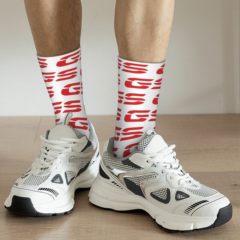 Chaussettes Hurcycles avec logo GS pour hommes, chaussettes vintage confortables et drôles, chaussettes Harajuku Merch Middle TubeSocks, heureux, meilleur cadeau d'urgence