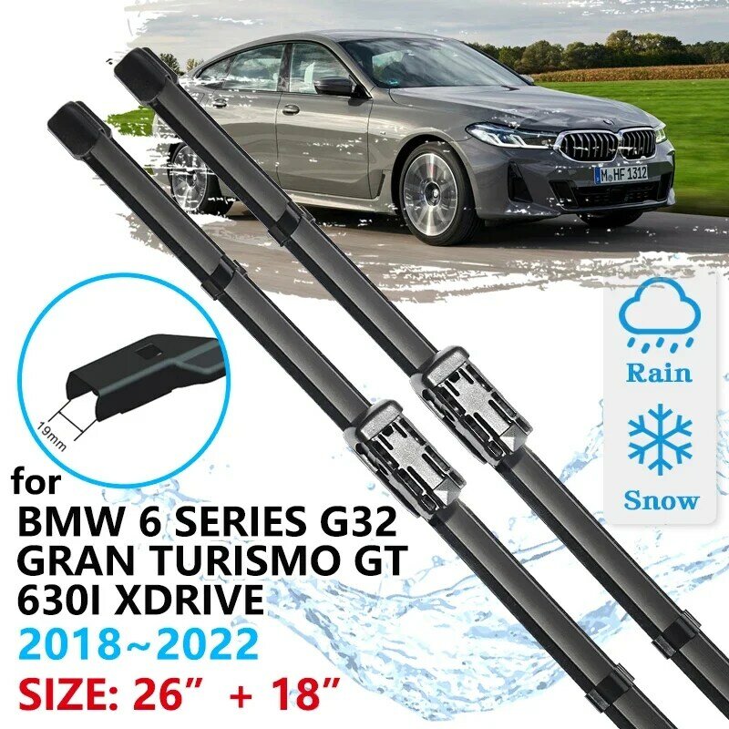G32สำหรับ BMW 6 Series 2018 ~ 2022 Gran Turismo GT 630i xDrive อุปกรณ์เสริมกระจกหน้ารถ2018หน้าต่างใบที่ปัดน้ำฝนหน้ารถ