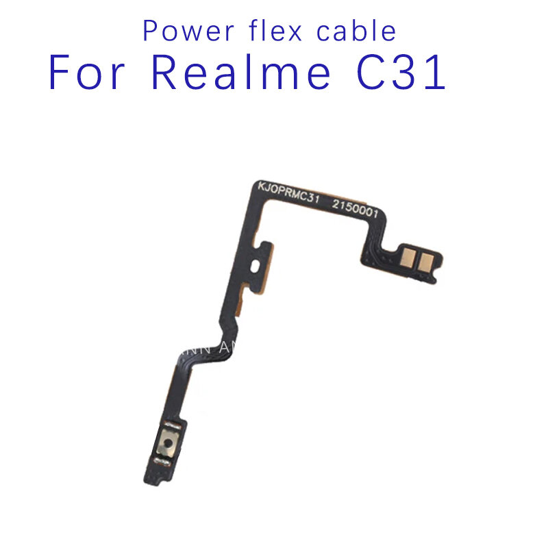 Botón de volumen de encendido y apagado, Cable flexible para Realme C31 RMX3501