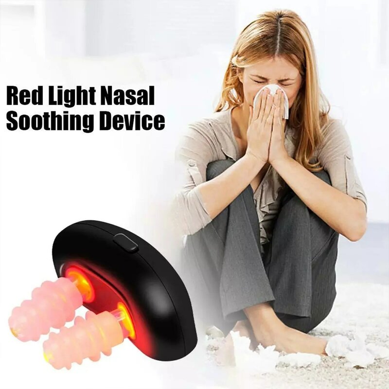 Instrumento de terapia Nasal con luz roja, máquina de rinitis inteligente infrarroja portátil para mejorar la ventilación Nasal
