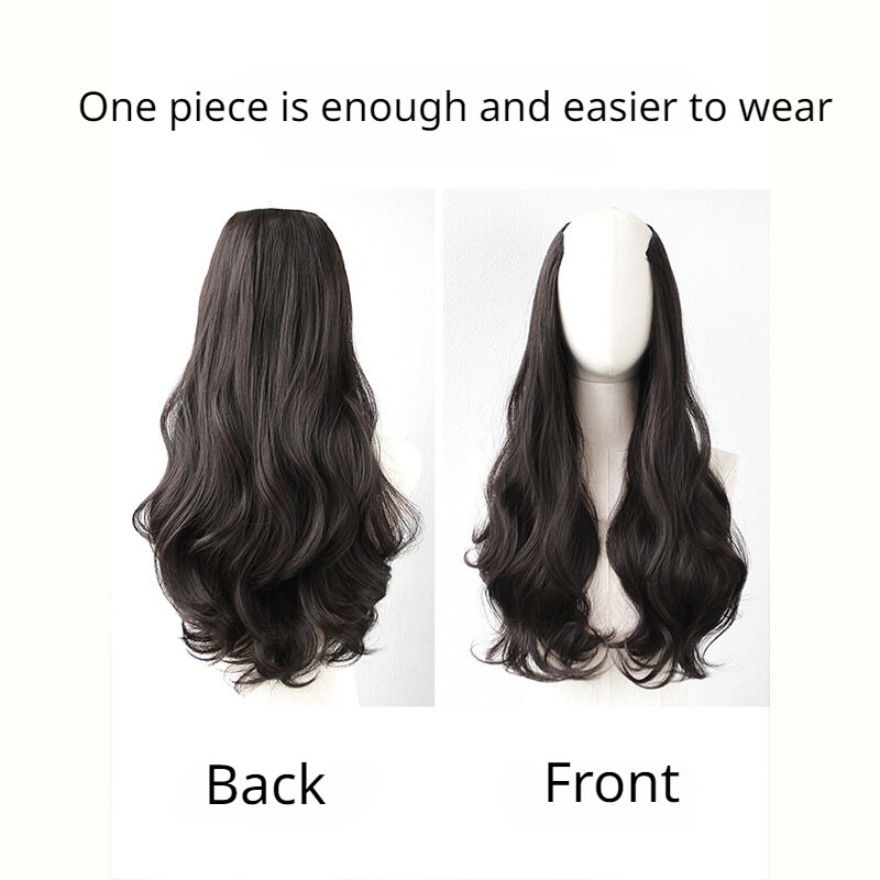Peluca rizada ondulada larga para mujeres y niñas, extensiones de cabello esponjoso personalizadas, elegantes y encantadoras, accesorios para uso diario