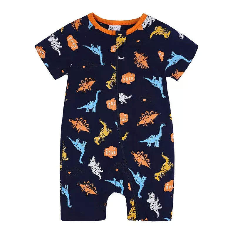2024 Одежда для новорожденных унисекс детские комбинезоны с коротким рукавом летние пижамы для младенцев хлопковый комбинезон для мальчиков и девочек костюм боди