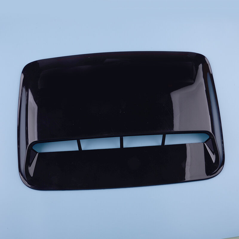 Car Universal Black Air Flow Intake Hood Scoop Vent Bonnet Decorative Cover Moulding Decal Decor Trim Accessories