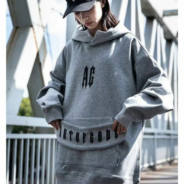W stylu amerykańskim haftowana litera bluzy na zamek kobiety pluszowe Harajuku główna ulica ponadgabarytowych Streetwear kobiety 2023 zima Y2k ubrania