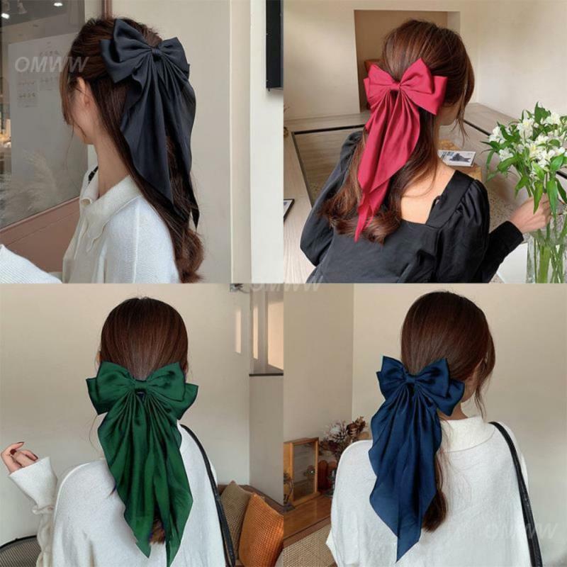 1~4PCS Barrettes Versatile Premium Ponytail Clip Headband Headband Hair Clips Must-have Bow Ribbon Stylish Charming