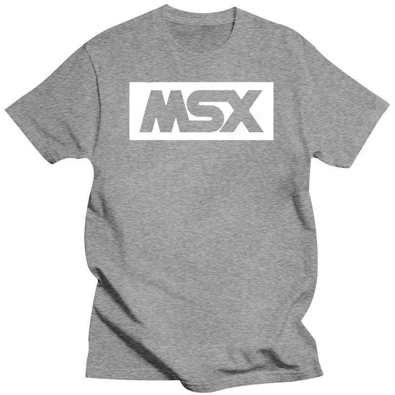 Camiseta retrô masculina para computador, roupa de algodão, camiseta casual, tamanho grande, estilo moda verão, MSX, logotipo chegou