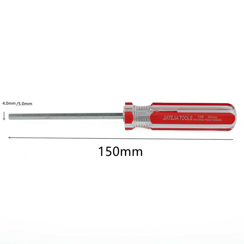 Cabeça chata Hex Shank chave de fenda magnética, ferramentas manuais de aço, ferramentas de reparo, hexágono, 1.5mm, 2mm, 2.5mm, 3mm, 4mm, 5mm, 6mm, 1 Pc