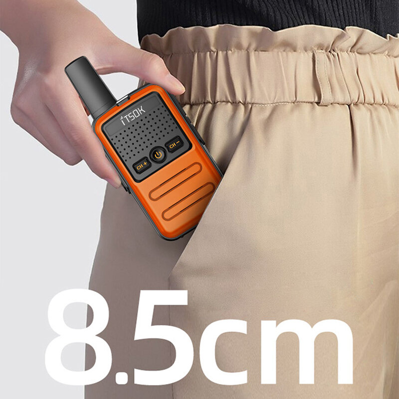 Mini talkie-walkie portable bidirectionnel Quansheng K5(8), 2 pièces, talkie-walkie perforé, original, Pofung Transcsec