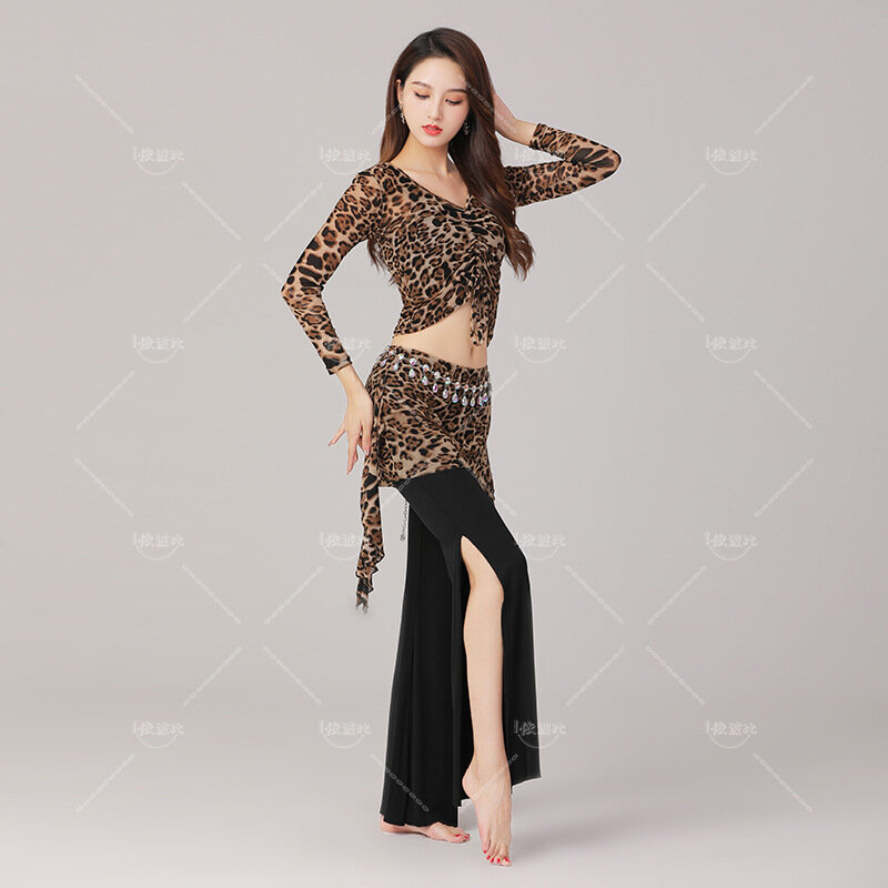 Belly Dance Long Split Trousers Set Stage Dance Suit Carnaval Disfraces Adults Sexy Women Pants Clothes Chinese Dance Costume