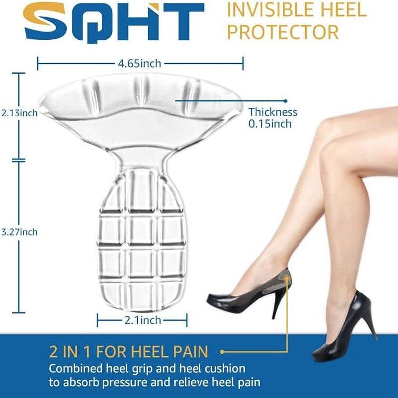 Nowy silikonowa wkładka do buta poduszka ochronna żelowe naklejki na obcasie wstawki Grip kobiety Anti Pain pięty do butów zapobiegają poślizgowi pięty Blister