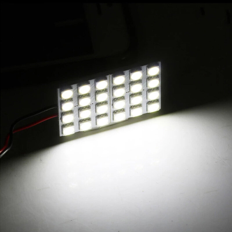 T10 5050 LED Luz de painel interior para carro, lâmpada de leitura branca, lâmpada universal do teto do tronco, 6 9 12 24 luzes SMD, DC 12V